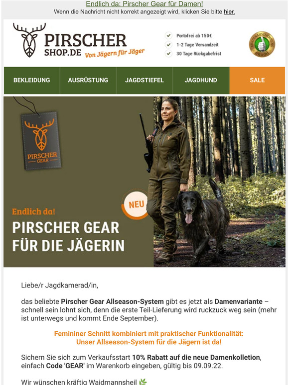 ✨NEU für die Jägerin: Pirscher Gear Allseason