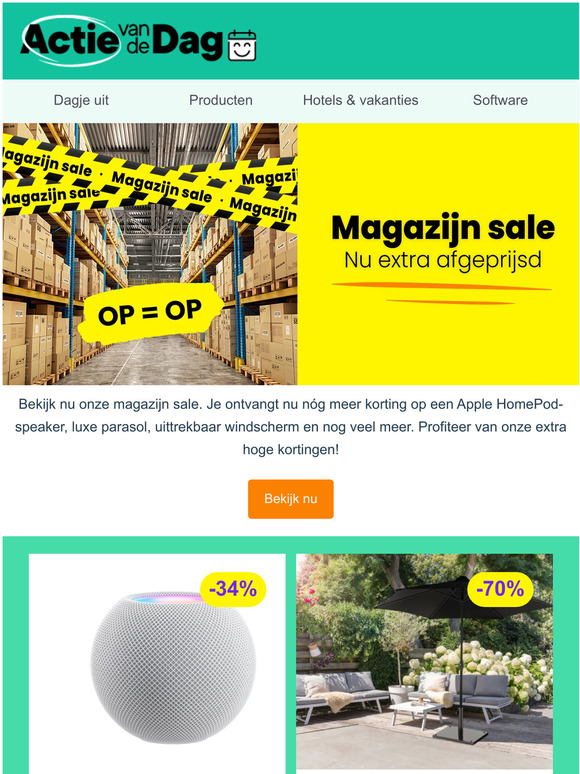 📦 Magazijn sale: nu nóg verder afgeprijsd