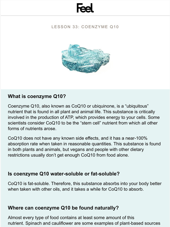 Learn About Coenzyme Q10 in 5 Minutes - The Health Dossier with WeAreFeel
