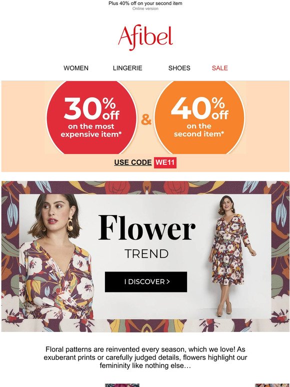 Floral tempo trend with 30% off