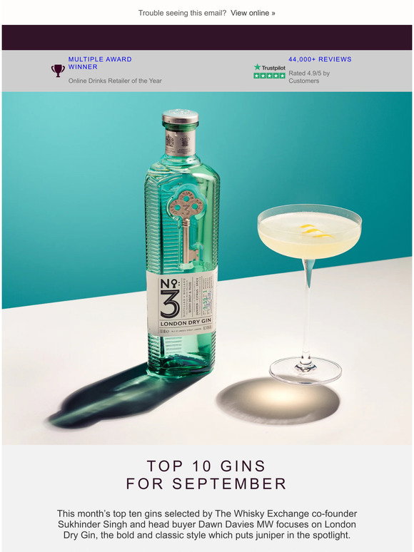 thewhiskyexchange Our Top 10 Gins for September Milled