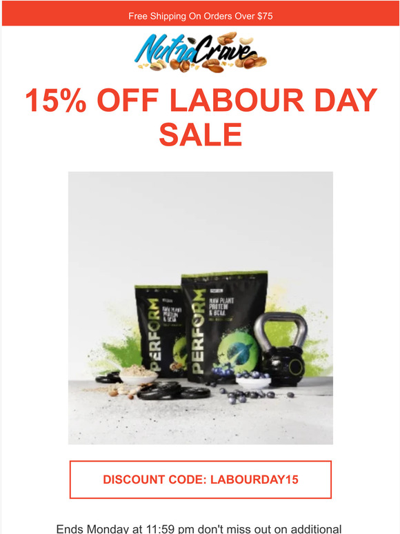 Our 15% 0ff Labour Day Sale is 🔥