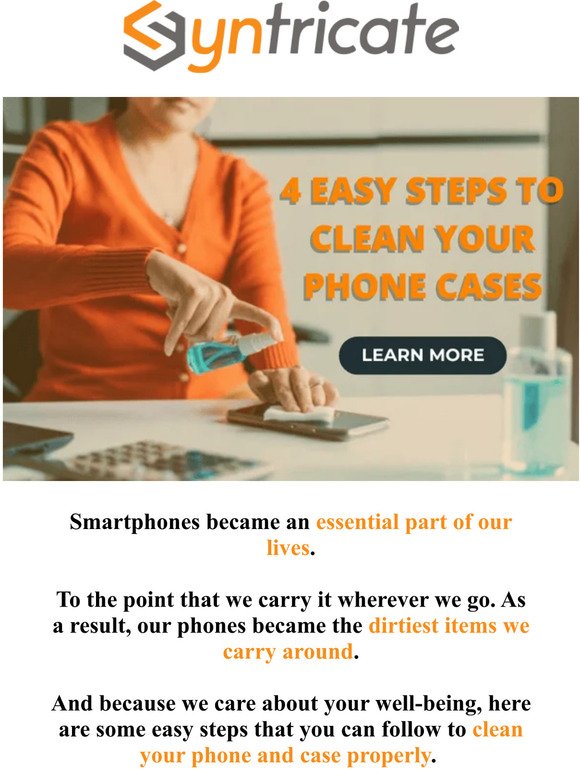 4 easy steps to clean you phone case