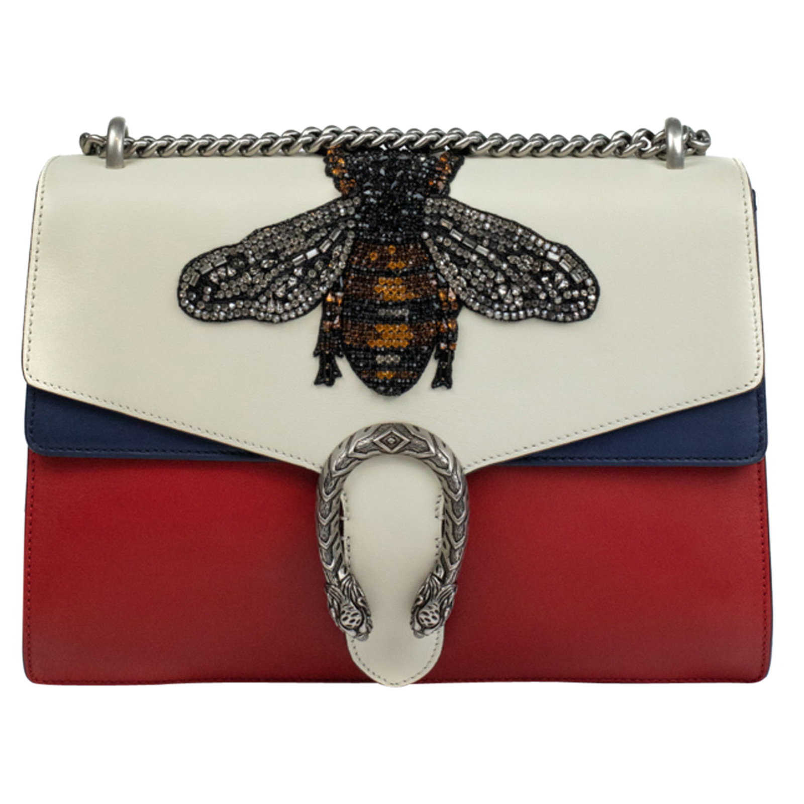 Dionysus Shoulder Bag aus Leder in Weiß