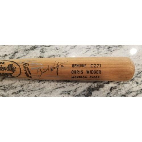 Chris Widger Autographed Signed Autograph Game Used Issued Baseball Bat Montreal Expos JSA/COA-
