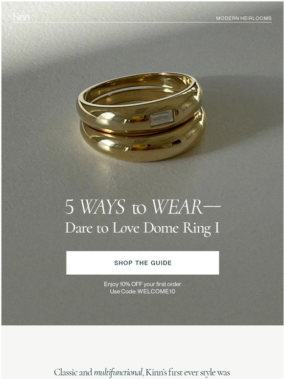 Kinn 5 WAYS TO STYLE—Your Rings Milled