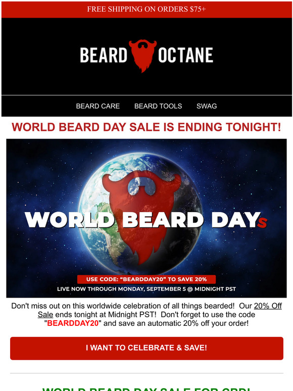 World Beard Day Sale is almost over! 😱