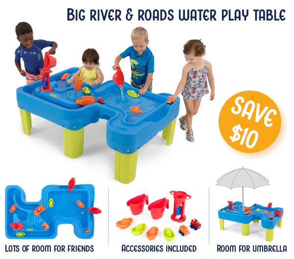 big river and roads water play table