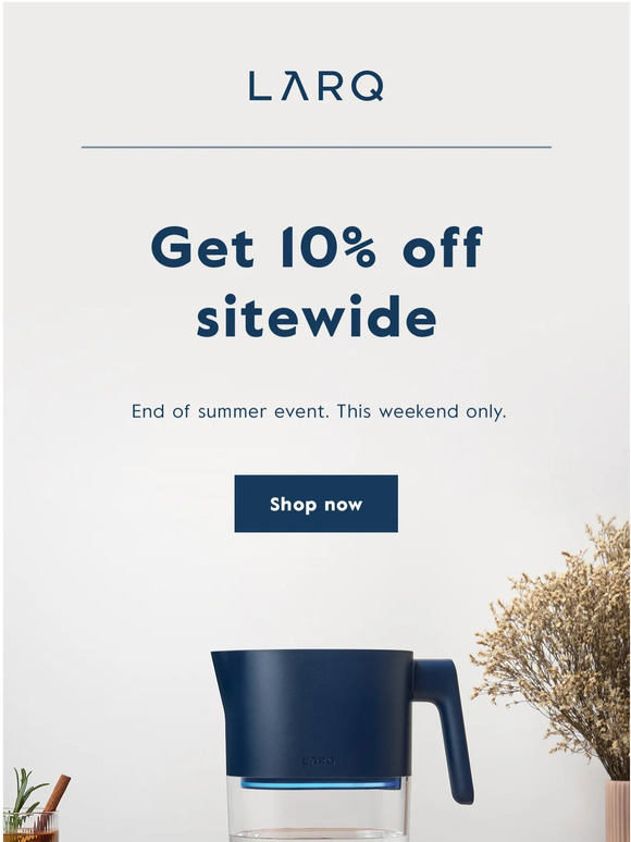 Summer's ending and so is 10% off...