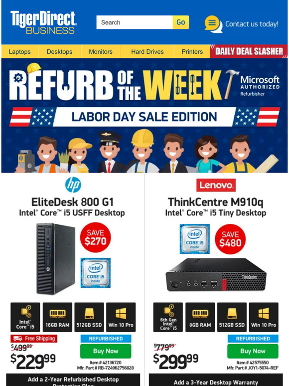 TigerDirect: You Deserve It! $549 HP 8th Gen i7 Touch Laptop | Milled