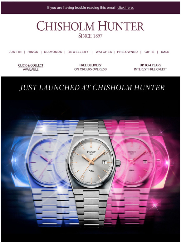 Chisholm Hunter TISSOT PRX 35mm Discover Now at Chisholm Hunter Milled