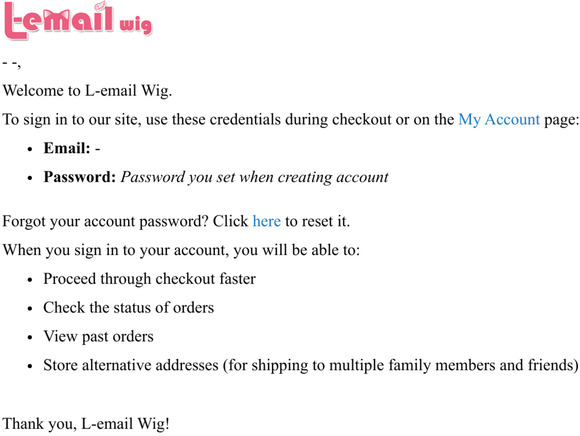 Welcome to L-email Wig