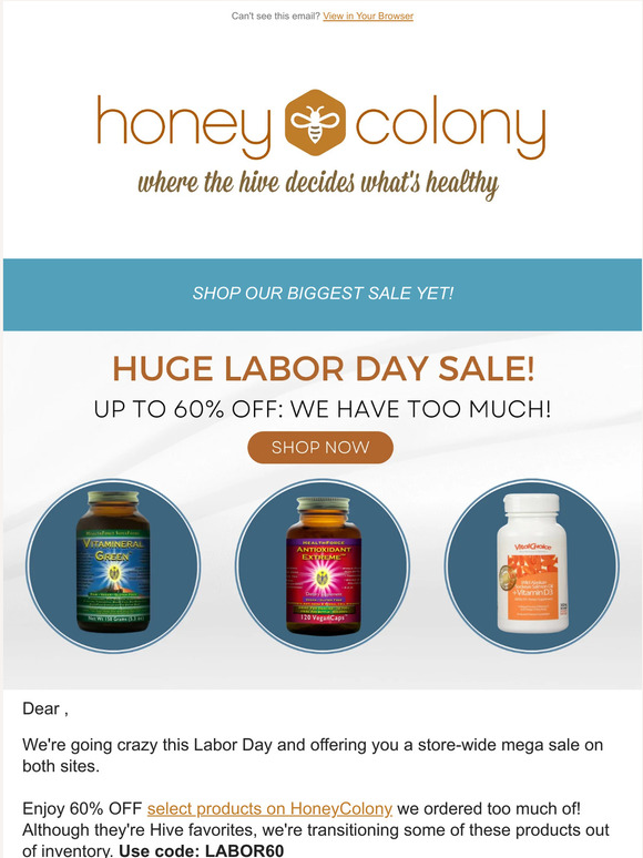 Celebrate Labor Day with HoneyColony!