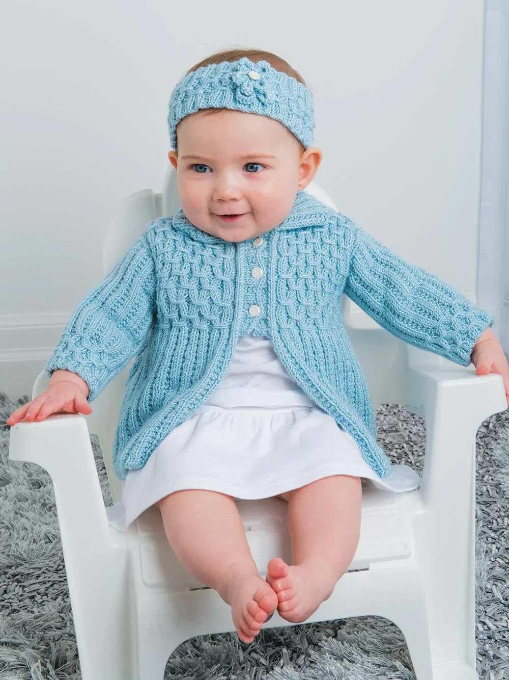 Baby's Smocked Cardigan & Headband Pattern