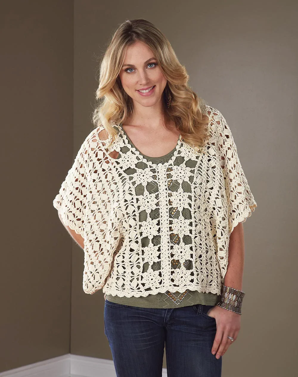 Delicate Floral Pullover Pattern