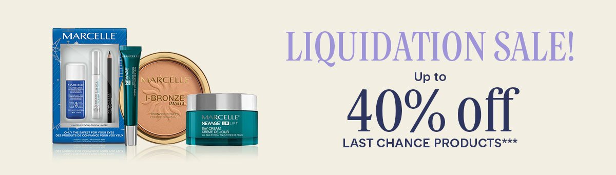 Liquidation Sale : up to 40% off last chance products**