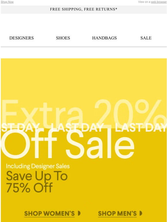 Bergdorf Goodman Final Day Extra 20 Off Sale Milled