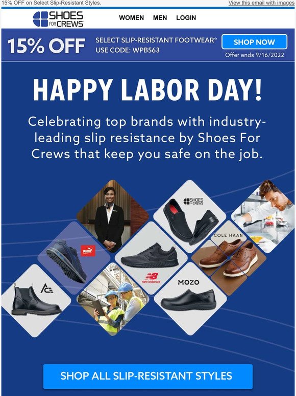 Labor Day Sale! Shop Our Top Non-Slip Brands - New Balance, Cole Haan & More