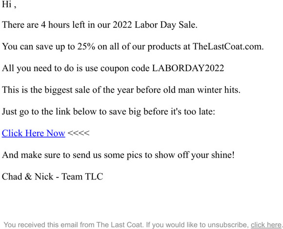 4 Hours Left to Save
