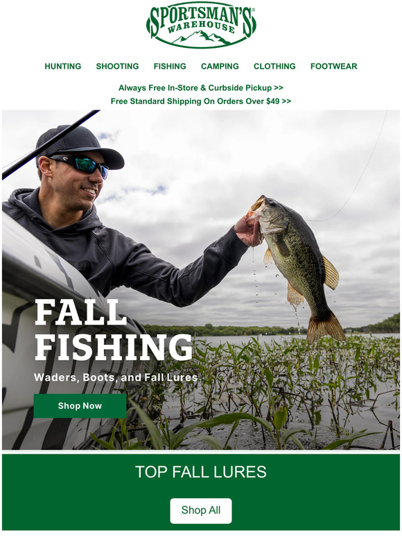 Sportsman's Warehouse Fall Fishing Essentials Milled