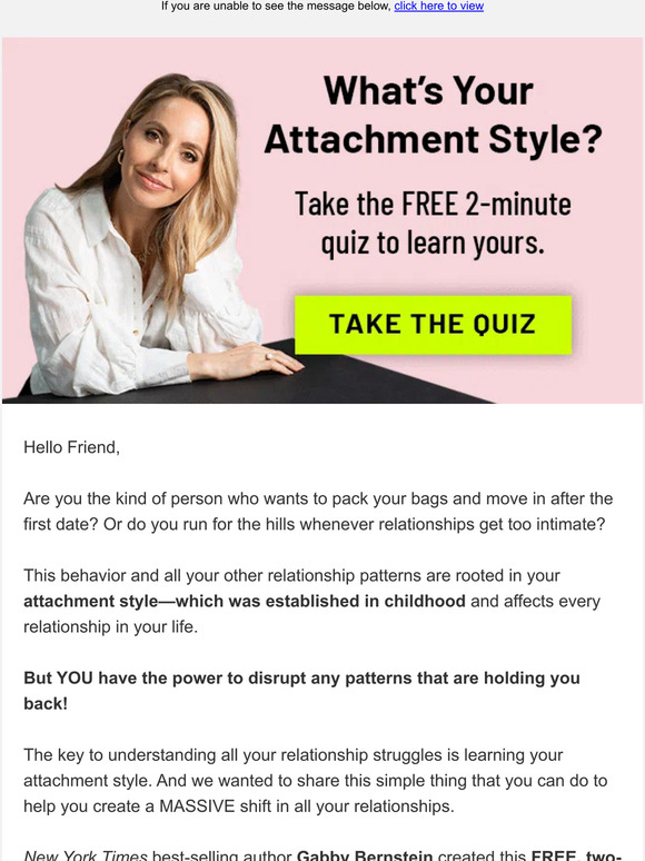 Hay House, Inc. Free, 2Minute Relationship Quiz from Gabby Bernstein