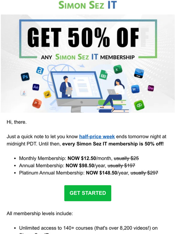 50% Off - Ends Tomorrow!