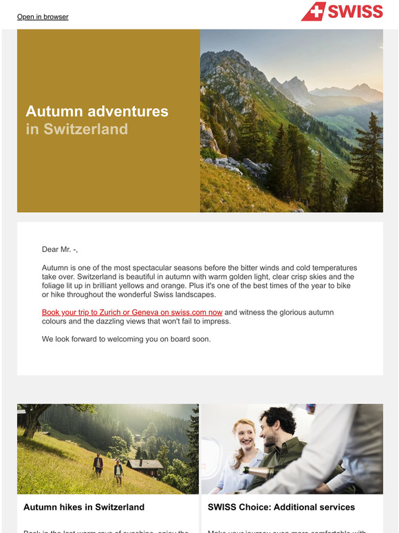 Autumn adventures in Switzerland