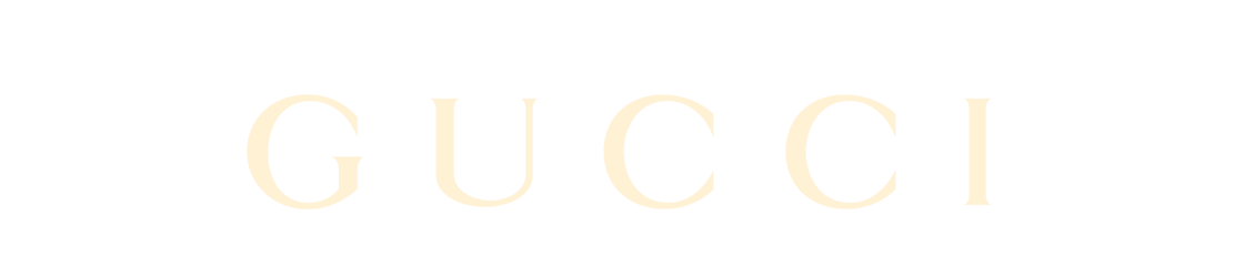 “Gucci” written in all caps