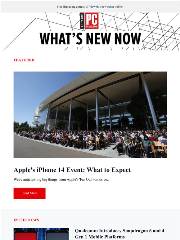 PCMag: iPhone 14 Event: What to Expect / Next-Gen Snapdragon Mobile