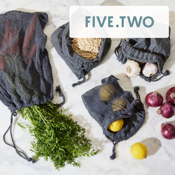 Five Two Organic Cotton Reusable Produce Bags