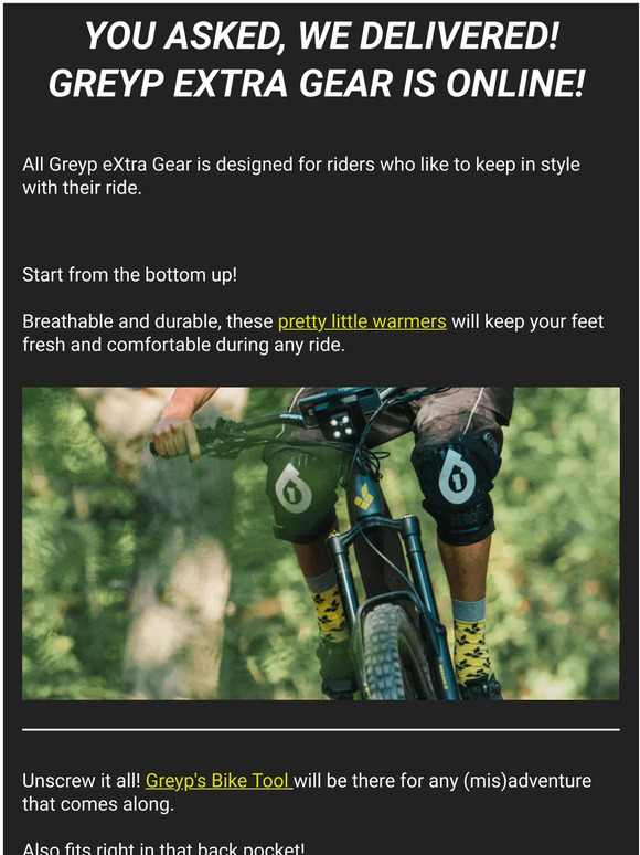 Greyp eXTRAs now available! 🚴 🛒