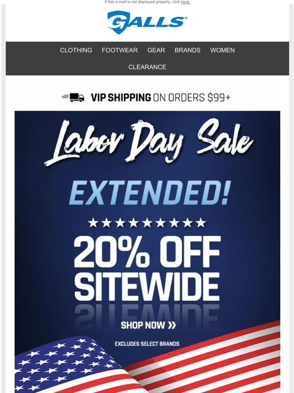 Galls Labor Day Sale EXTENDED! Milled