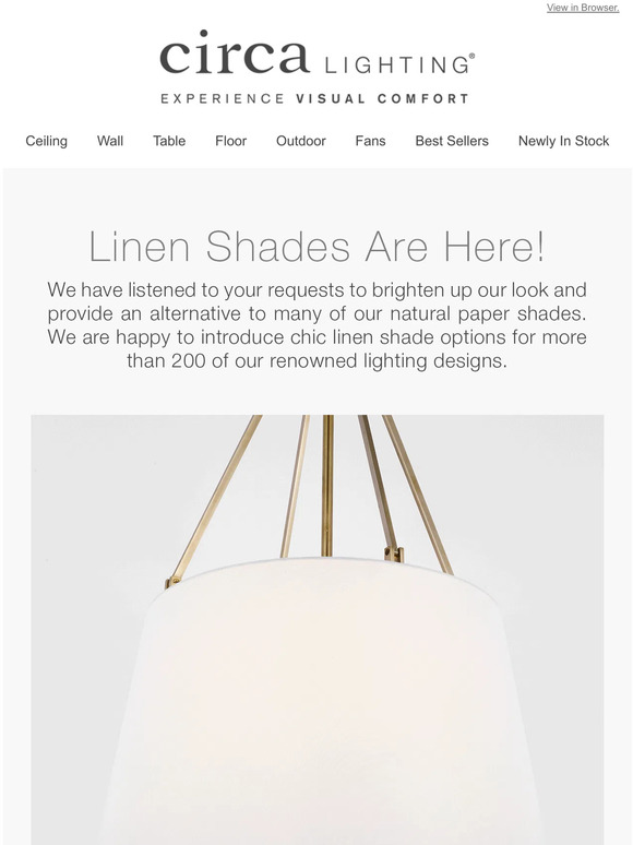Circa Lighting linen shades are here! Milled