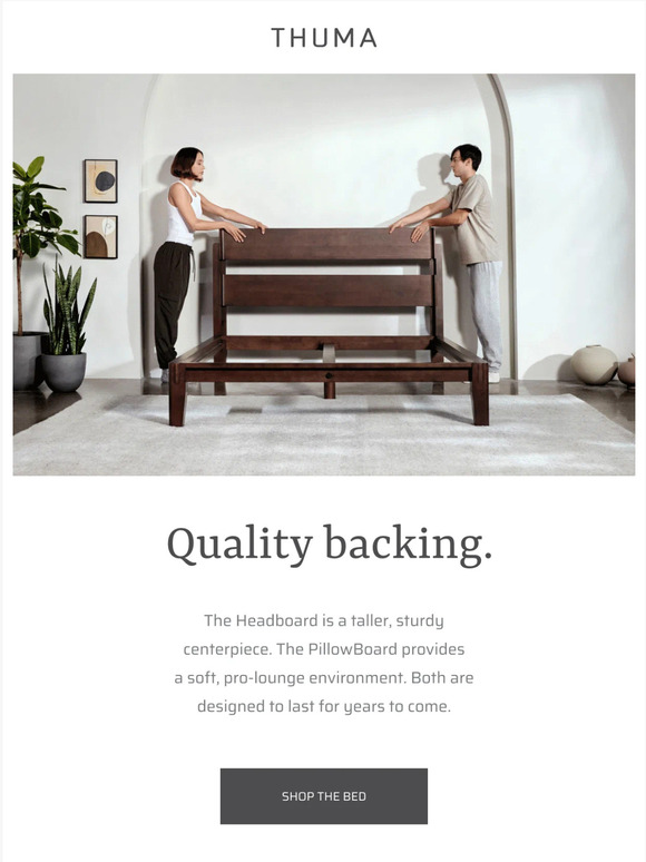 Thuma The Headboard or The PillowBoard. Milled