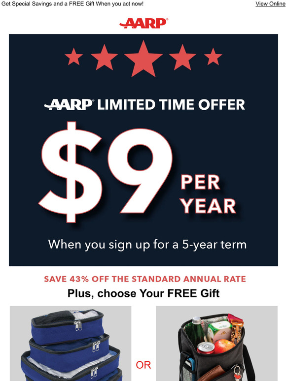 AARP Desktop/Mobile US Receive a Gift with AARP Membership Milled