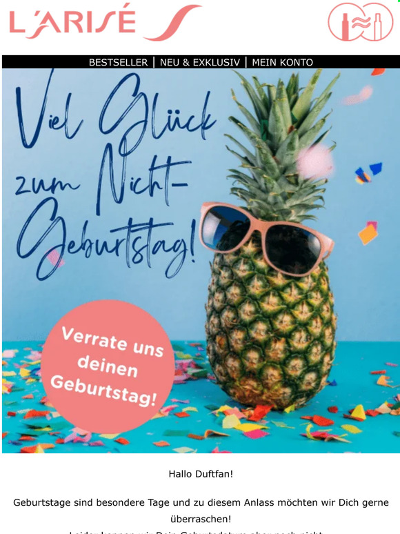 LARISÉ Parfum Alles Gute zum NichtGeburtstag! 🎉 Milled