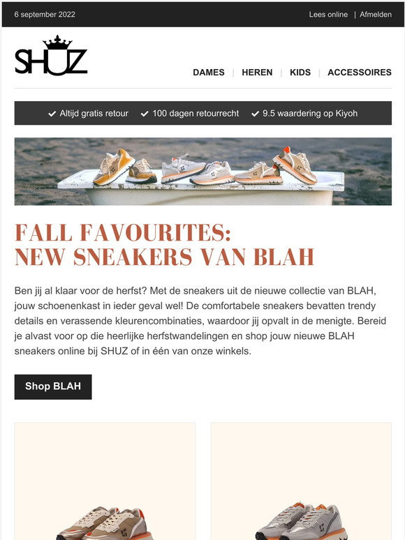 shuz.nl: Jij kiest: SALE of onze nieuwe collectie | Tijdelijk 10 % korting  op de SALE | Milled