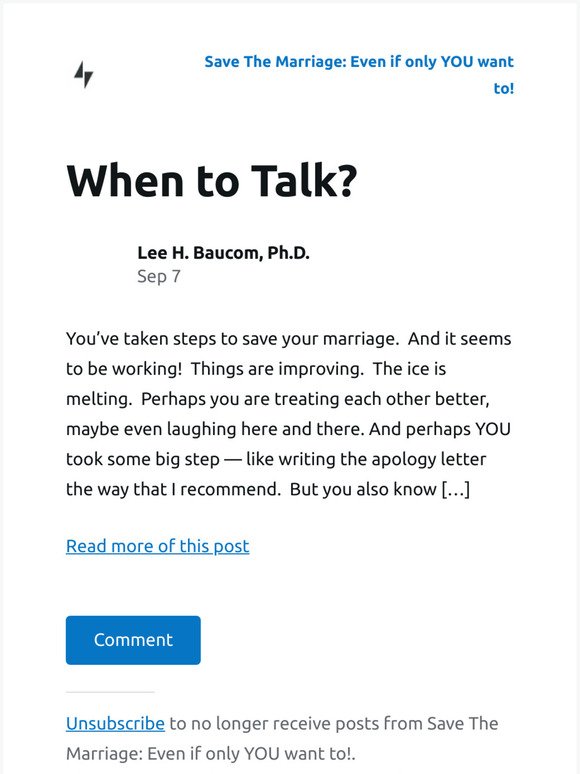 [New post] When to Talk?