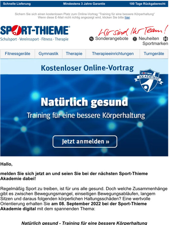 Nicht verpassen: Heute anmelden, morgen fortbilden!