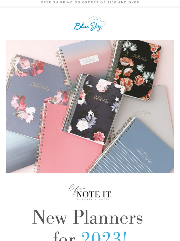 Blue Sky 5, 4, 3, 2, 1… 2023 Planners Are HERE! Milled