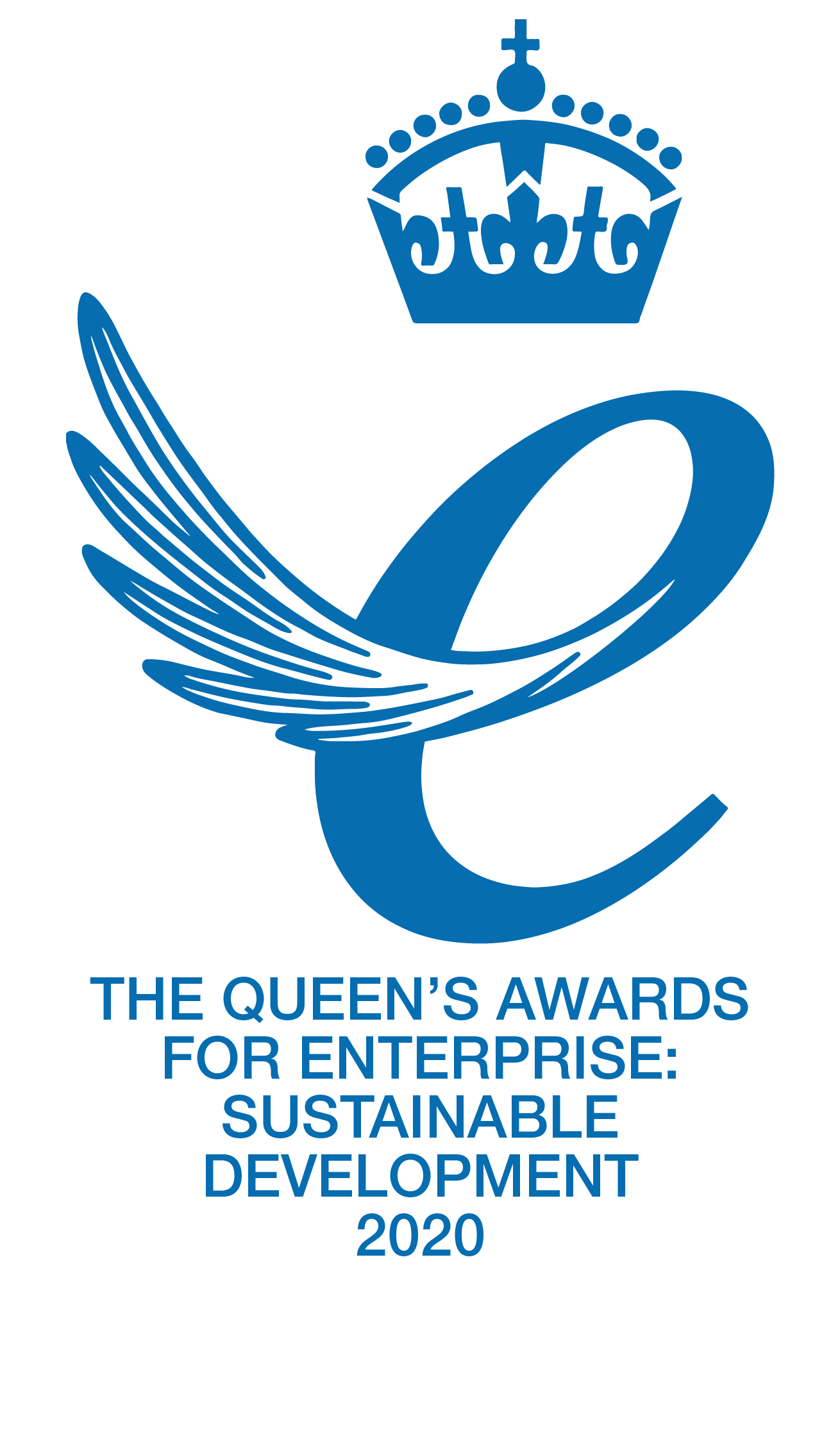 Queen's Award logo blue