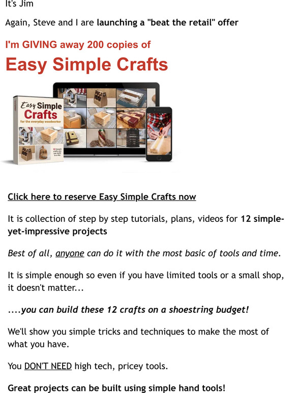 12 dead simple *free* woodworking projects
