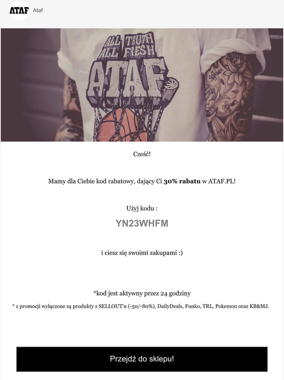☰ 🎁 Tylko dla Ciebie KOD RABATOWY -30% w ATAF! 🎁