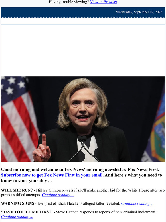 Fox News Hillary Clinton makes firm 2024 declaration Milled