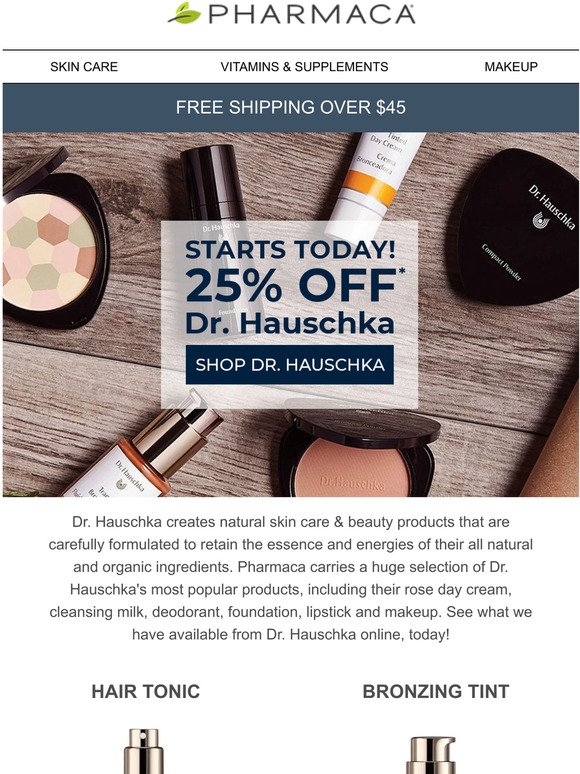 25% Off Dr. Hauschka Happening Now! 👍