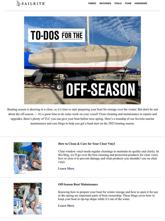 Sailrite How to Prepare Your Boat for Winter Milled