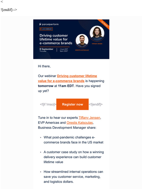 Last chance to register: Driving customer lifetime value for e-commerce brands 👉