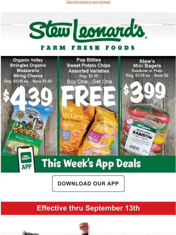 Stew Leonard's Gift Baskets: Weekly Specials: Top Sirloin, Cotton Candy ...