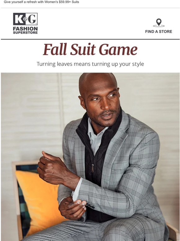 Look your best this fall in Men's 2/150+ Suits Milled