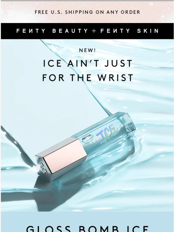 Fenty Beauty NEW! 🧊Gloss Bomb Ice Cooling Lip Luminizer🧊 Milled